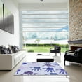 thumbnail image 7 of Ahgly Company Machine Washable Indoor Round Transitional Lavender Blue Area Rugs, 4' Round, 7 of 7