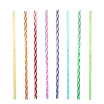 48 Pc Kikkerland Reusable Straws Rainbow 8/" Food Safe Birthday Party Supplies