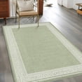 thumbnail image 3 of Sage Green Retro Greek Key Large Area Rugs for Bedroom Living Room, Soft Non Slip Carpet Bedside Rug, Geometric Greece Ancient Rustic Rectangular Floor Cover Kitchen Accent Rug 2.7'x5' for Office, 3 of 9