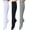 C06-3 Pairs White Black Gray, variant on 3 Pairs Women's Cotton Opaque Knee High Socks