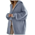 thumbnail image 2 of Cardigan Sweaters for Women 2025 Fall Winter Long Sleeve Button Collared Knit Oversized Slouchy Sweaters Coat, 2 of 6