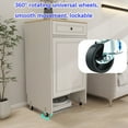 thumbnail image 5 of Versatile Robot Vacuum Stand Cabinet On Wheels Antique White With Storage For Living Room And Office Use, 5 of 12