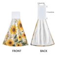 thumbnail image 3 of Yayeee Kitchen Hanging Hand Towels Set of 2 with Loop Bathroom Absorbent Tie Towel, Beige Sunflowers, 3 of 7