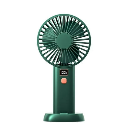 

Mini Fan Portable Capacity Handheld USB Rechargeable 4 Gears Fan Desktop Cooler Outdoor Cooling Travel Green