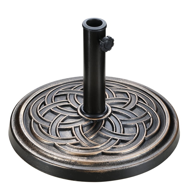 Simple Deluxe 17,72" 24,2 lbs Marché Robuste Parapluie Support Rond Base pour Patio, Extérieur, Pont, Pelouse, Jardin, Bronze