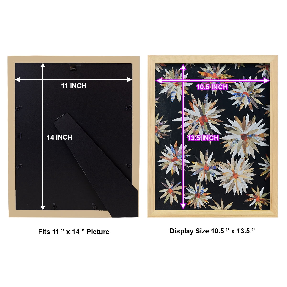 Starburst Too II - Framed Print w/glass - Natural Wood