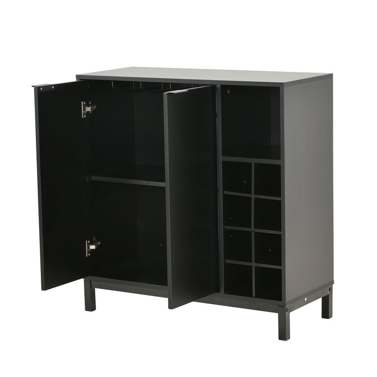 Wine Bar Cabinet Buffet Sideboard with Bottle Rack Dining Server
