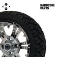 thumbnail image 2 of Hardcore Parts 4" Block Lift Kit for EZGO TXT (1994.5-2001.5) Electric Golf Cart with 14" Chrome 'Vampire' Wheels and 20"x8.5"-14 STINGER On-Road/Off-Road DOT rated All-Terrain tires, 2 of 7