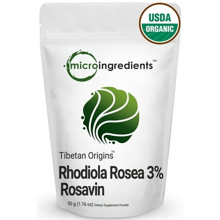 Organic Rhodiola Rosea Extract Powder (Active Content 3% Rosavin), 50 (Best Rhodiola Rosea Extract)