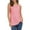Pink womens tank tops 15, variant on Summer Saving Usmisi Tank Tops Solid Round Neck Sleeveless T Shirts for Women Summer Basic Smocked Lightweight Vest Blouse Gray L Up to 65% off