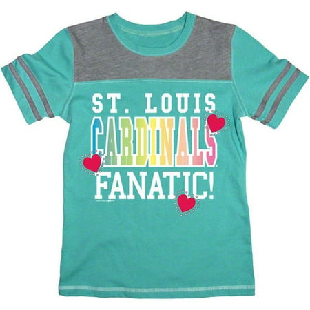 MLB - St. Louis Cardinals Seafoam Girls Fanatic Crewneck T-Shirt