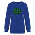 thumbnail image 4 of CEHVOM Chemises Unies pour Femmes Col Rond Manches Longues Hauts Imprimés Blouse Régulière Liquidation, 4 of 5