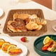 thumbnail image 4 of Canasta de pan con tapa de mesa comida para servir cesta de canasta de vegetales postres, 4 of 6