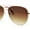 Gold - Brown, variant on Classy Tear Drop Traditional Officer Pilots Metal Rim Sunglasses Black - Smoke