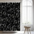 thumbnail image 4 of Black Hearts Romantic Valentines Day Shower Curtain Early 2000s 90s Home Bathroom Love Heart Shower Curtain Decor Set with 12 Hooks 72x72 inches, 4 of 6