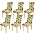 thumbnail image 1 of RYLABLUE Retro Style Skulls and Roses Stretch Chair Cover Protector Seat Slipcover for Dining Room Hotel Wedding Party Set of 6, 1 of 5