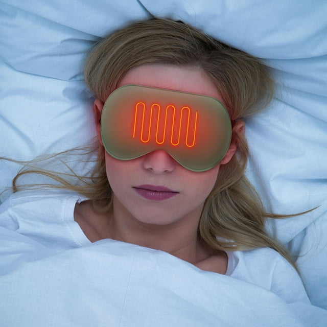 Warm Eye Compress Mask for Dry Eyes Simulated Silk Usb Temperature Control Eye Mask Female Lunch Break Shading Eye Mask Heating Hot Compress Sleep Eye Mask Heated Eye Masks for Dry Eyes