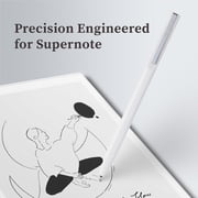 PenPlusOne PL1A EMR Stylus Pen for Supernote, reMarkable 2, Quaderno - 4096 Pressure Sensitivity, Palm Rejection, Wear-Resistant Ceramic Nib (5 Nib Caps Included)