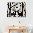 thumbnail image 3 of Nawypu   Wild Animal Canvas Wall Art Black Bear Deer Moose Family in Forest Rustic Wood Painting Picture Abstract Artwork Prints for Home Farmhouse Bathroom Decor Framed Ready to Hang, 3 of 5