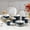 Blue, variant on and Ceramic Dinnerware Sets for 4, 16- Luxury Plates and Bowls Sets with Rim, Modern Dish Set for Wedding Christmas Anniversary, Crack Resistant | Dishwasher & Freezer Safe ()