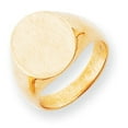 thumbnail image 2 of Finest Gold 14K Yellow Gold 14 x 12.5 mm Closed Back Signet Ring - Size 8, 2 of 2