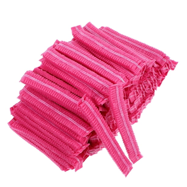 CRAFTHROU 100Ud Redes Para Cabello Desechables Rosa Malla Flexible Y Transpirable Para Uso Variado
