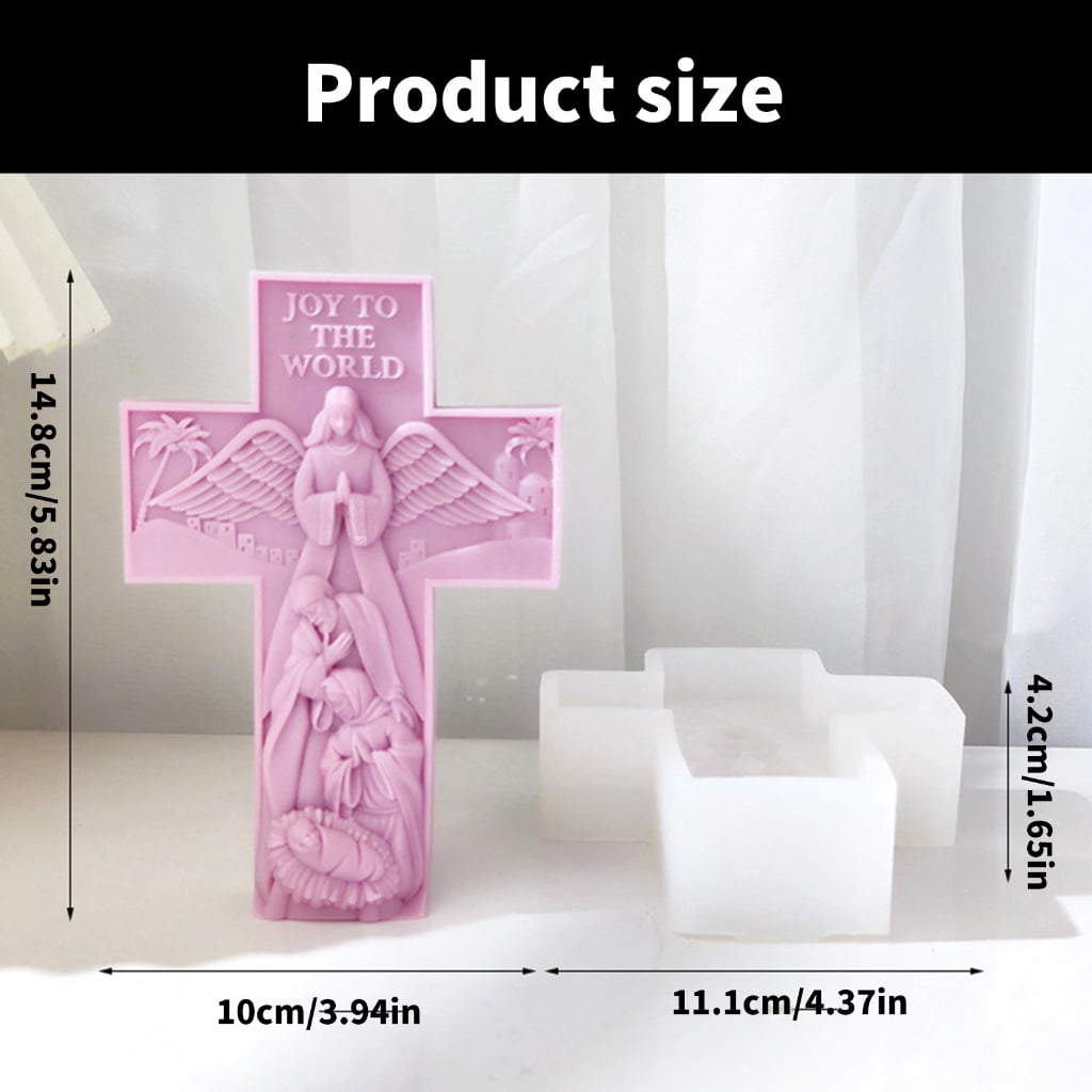 Aurgiarme Handmade Faith Religious Silicone Molds Epoxy Resin Jewelry Mold Handmade Resin Art Supplies Silicone Molds for Baking