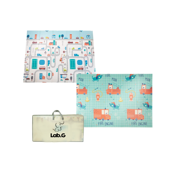 Tapete De Juego Papubaby Plegable Multiusos 150 X 200 Cm Carretera Lab.G Multicolor