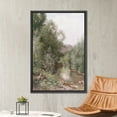 thumbnail image 3 of PixonSign Framed Wall Art Green Forest Tree River Landscape Floral/Botanical Nature Wilderness Artwork Vintage Oil Paintings Modern Scenery Canvas Prints Colorful for Rooms - 16"x24" Black, 3 of 5