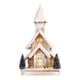 thumbnail image 3 of Iglesia de madera con nieve para Navidad, casa con luz cálida, adorno de escritorio, centro de mesa de Navidad, 40 x 19 cm, para decoración del hogar, 3 of 9