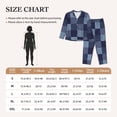 thumbnail image 6 of Kll Blue Gingham Buffalo Check Print Women'S Long Sleeve Pajamas With Pants Sleepwear Loungewear 2 Set-X-Large, 6 of 9