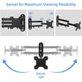 thumbnail image 4 of TV Wall Mount Swivel Tilt Rotation Full Motion Adjustable Articulating for Most 15-32 inch LED, LCD Monitor Wall Mount VESA 75,100, 4 of 6