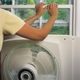 Lasko 16" Electrically Reversible Window 3Speed Fan, White, 22" High