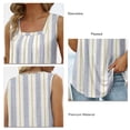 thumbnail image 3 of Blusa estampada sin mangas Moda Poliéster Tops sin mangas de verano plisados suaves para mujer, 3 of 5