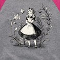 thumbnail image 3 of Alice In Wonderland - Alice Sketch - Toddler And Youth Girls Raglan Graphic T-Shirt, 3 of 5
