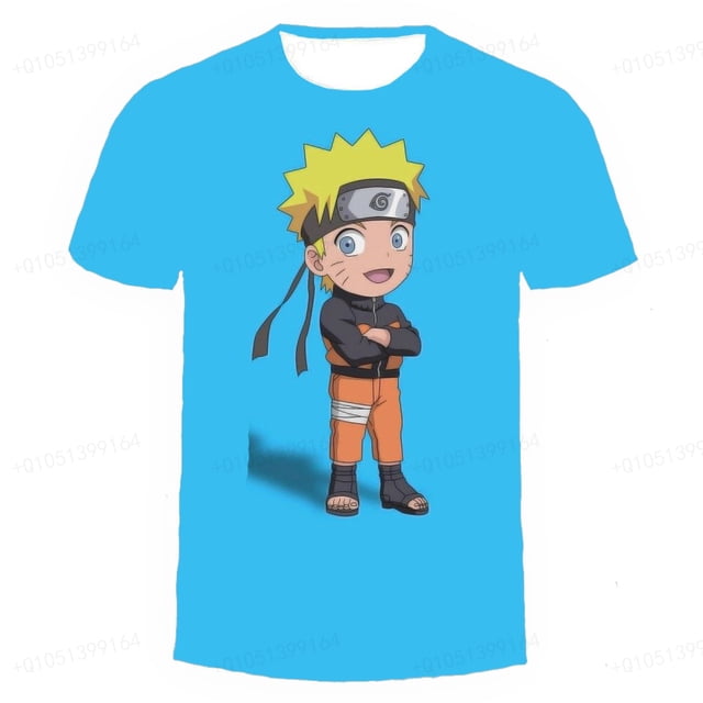Japanese Boy Naruto Anime T-shirt, Fashionable Short Sleeved Shirt Children's Leisure Cool Kakashi Summer 3d Printed Boy T-shirt110 Gao Jinjia LED