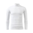 thumbnail image 2 of Miluxas Mens Half Turtleneck Long Sleeve Pullover Basic Designed Undershirt Stretch Slim Fit Sweaters White, 2 of 5