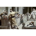 thumbnail image 2 of Tissot, James 24x17 Gold Ornate Wood Framed with Double Matting Museum Art Print Titled - Blind Man Tells His Story To The Jews, 2 of 4
