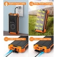 thumbnail image 6 of 36000mAh Solar Power Bank 15W Fast Charging with Cables & Wireless Charger, Solar Charger Compatible for iPhone & Android Phone, 6 of 10