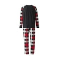 thumbnail image 4 of Elippeo Christmas Family Matching Pajamas Set, Long Sleeve T-shirt with Plaid Pants Baby Jumpsuit, Dog Costume, 4 of 10