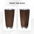 thumbnail image 3 of KLL Vintage Wood Print 40oz Stainless Steel Insulated Car Cup with Spillproof Lid - Keep Your Drink Hot or Cold on the Go-Straw Three-piece Set, 3 of 8