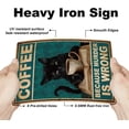 thumbnail image 3 of 1pc Cat Book Coffee Metal Tin Sign Funny Cat Tin Sign Retro Metal Poster Vintage Funny Art Sign for Home Office Restaurants Cafes Bars Pub Man Cave Wall Decor Plaque Sign, 3 of 8