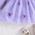 thumbnail image 5 of 4T Dresses For Toddler Girls Toddler Girls Long Sleeve Butterfly Embroidery Tulle Ruffles Dress Dance Party Dresses Clothes Toddler Party Dressï¼,3-4 Years), 5 of 5