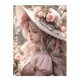 thumbnail image 1 of Pintura de diamantes 5D Diy, mosaico de diamantes cuadrado completo, sombrero rosa, flores, chica hermosa, regalo de bordado, artesanía, A545, nuevo, 2023, 1 of 4
