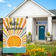 thumbnail image 2 of AMHNF Hello Sunshine Summer Garden Flag 12x18 inch, Double Sided Holiday Burlap Yard Flag for Outdoor Decoration, 2 of 5