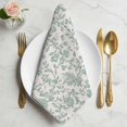 thumbnail image 2 of Turquoise Farmhouse Cloth Napkins, Vintage Flower Leaf Botanical Plant Washable and Reusable Dinner Napkins Set of 8, Table Napkin for Kitchen Party Birthday Wedding Hotel Housewarming 20"x20", 2 of 9