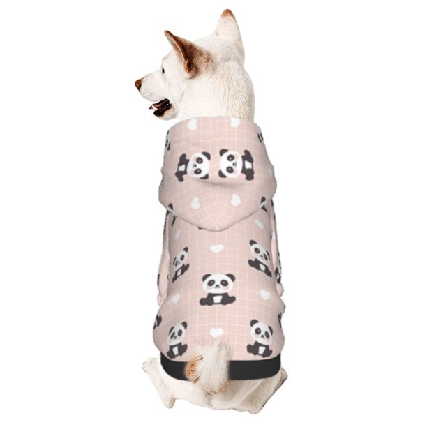 Balery Cute Panda Sudadera con Capucha para Perros Pequeños – Ropa para Mascotas, Disfraz para Perros y Gatos, Ideal para Fiestas y Cosplay-X-Large