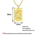 thumbnail image 4 of Strength Tarot Card Lion Animal Pendant Necklace Jewelry Gift for Husband, 4 of 4