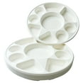 thumbnail image 5 of Rani Round Biodegradable Divided Plates, Pack of 25, 9 Compartments ~ Disposable & Eco-Friendly | 12.44" Diameter, 1.38" | Heavy-Duty and Sturdy Disposable Bagasse Plates, 5 of 9