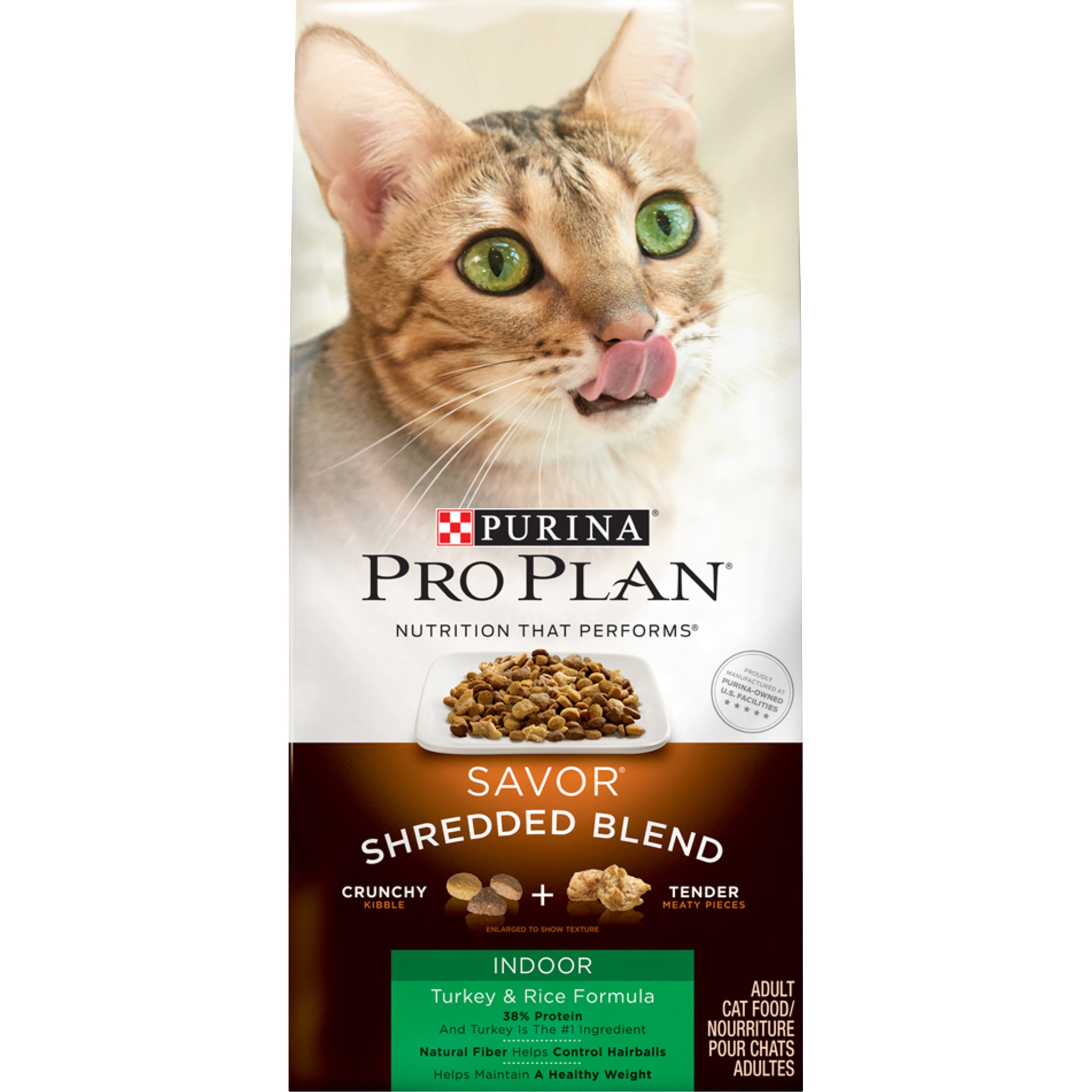 Purina Pro Plan Hairball, Indoor Dry Cat Food, SAVOR Shredded Blend
